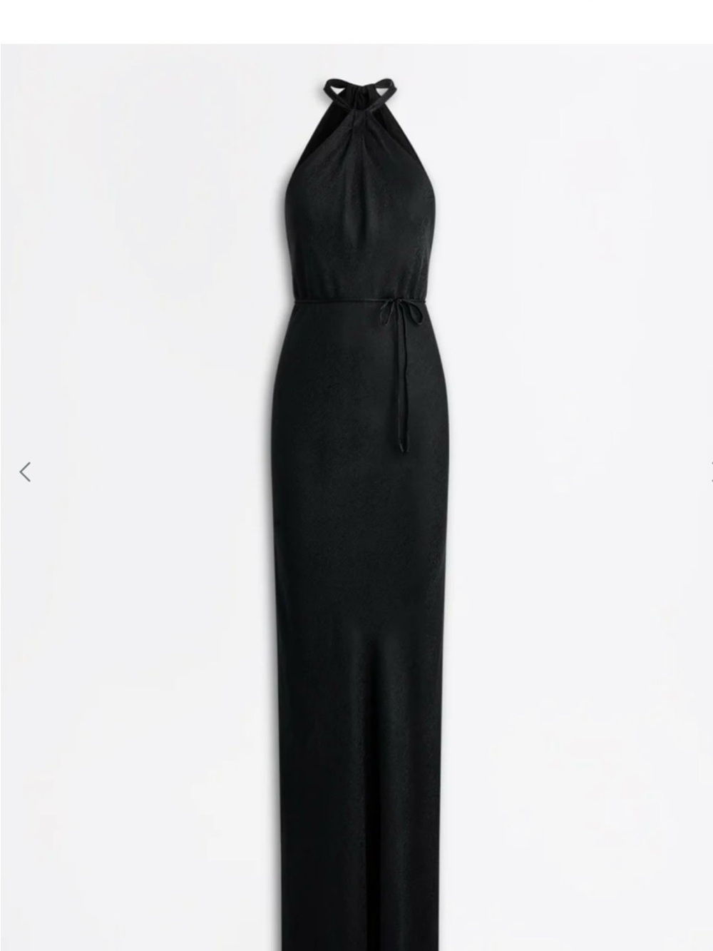 Scanlan Theodore Black Halter Tie-Waist Maxi Dress